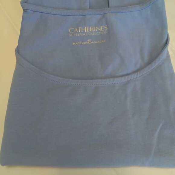 Catherine's French Blue Suprema Tank Top- 4X- NWT - Picture 2 of 3